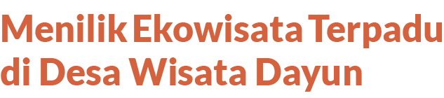 Menilik Ekowisata Terpadu di Desa Wisata Dayun﻿