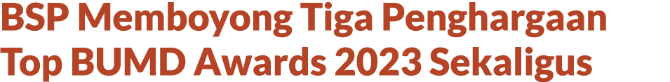 BSP Memboyong Tiga Penghargaan Top BUMD Awards 2023 Sekaligus