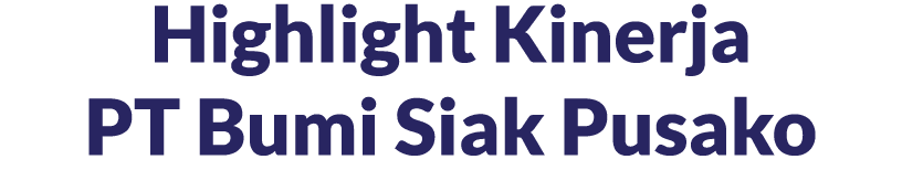 Highlight Kinerja PT Bumi Siak Pusako