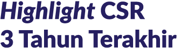 Highlight CSR 3 Tahun Terakhir