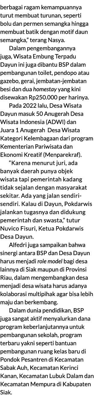 berbagai ragam kemampuannya turut membuat turunan, seperti bolu dan permen semangka hingga membuat batik dengan motif...