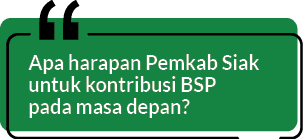 Apa harapan Pemkab Siak untuk kontribusi BSP pada masa depan